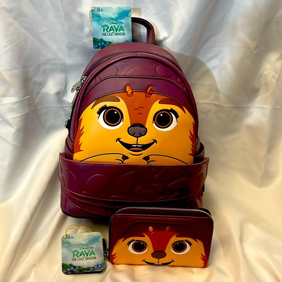 Loungefly Raya The Last Dragon Backpack and Wallet set NWT